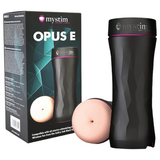 Mystim Opus E Anus - elektro anální masturbátor (přírodní-černý)