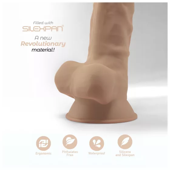 Silexd 7 - dildo s přísavkou - 17,5 cm - realistický vzhled