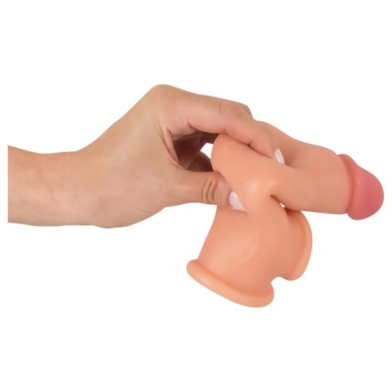Realistixxx - prodlužující návlek na penis s kroužkem - 19 cm (přírodní)