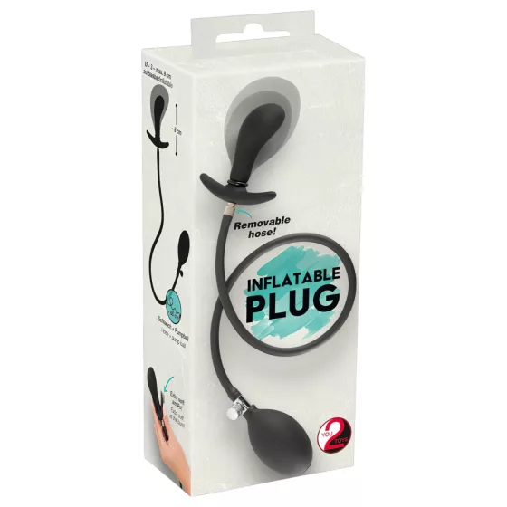 You2Toys - nafukovací anální dilatátor plug - černý