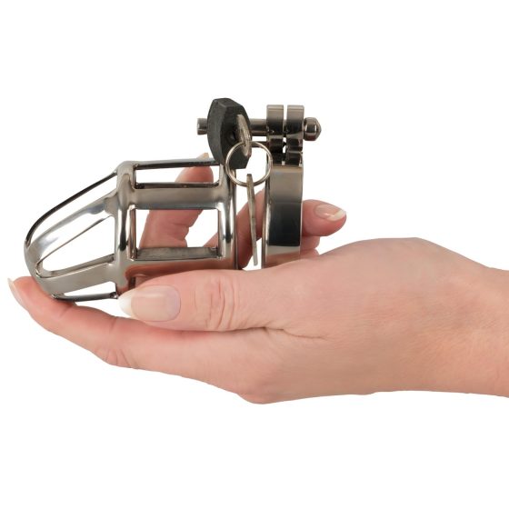 You2Toys - Kovová klec cudnosti na penis s visacím zámkem