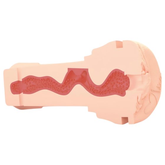 mystim OPUS Mica - realistická umělá vagína masturbátor (přírodní-černá)
