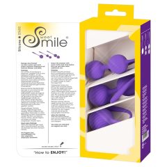   SMILE 3 Kegel - sada venušiných kuliček - fialová (3 kusy)