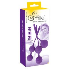   SMILE 3 Kegel - sada venušiných kuliček - fialová (3 kusy)