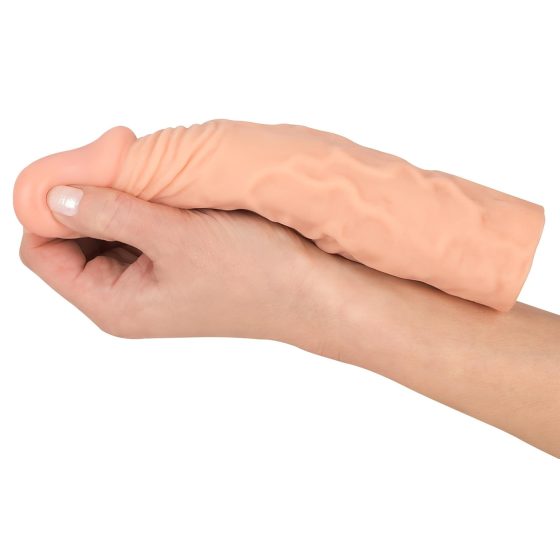 Nature Skin - prodlužovací a zahušťovací návlek na penis (19,5 cm)
