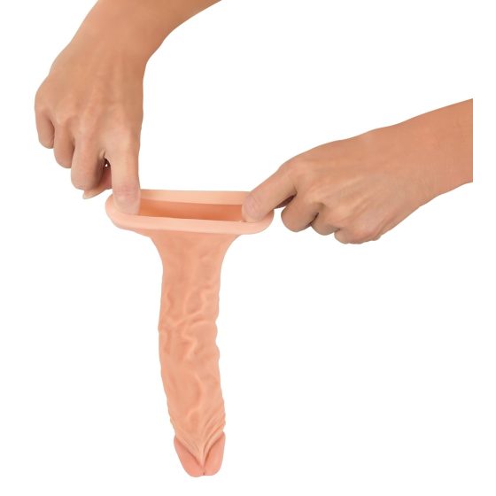Nature Skin - prodlužovací a zahušťovací návlek na penis (19,5 cm)