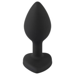 You2Toys Anální Kolík - černý s bílým kamenem