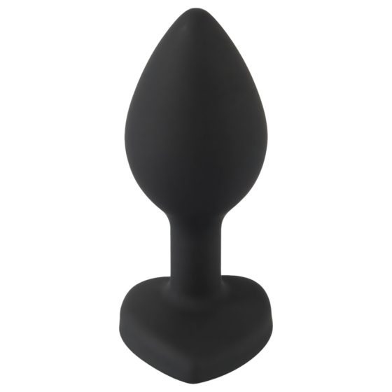 You2Toys Anální Kolík - černý anální kolík s bílým kamínkem