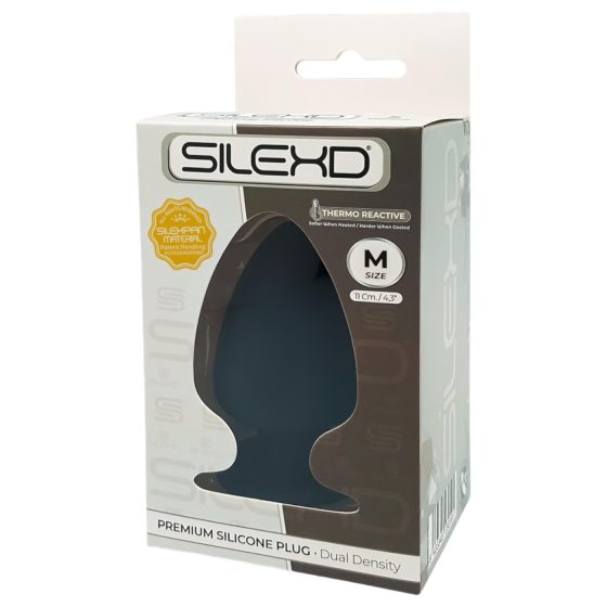Silexd M - flexibilní anální kolík - 11 cm (černý)