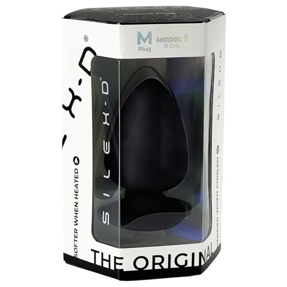 Silexd M - flexibilní anální kolík - 11 cm (černý)