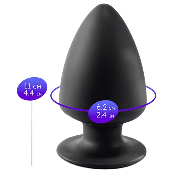 Silexd M - flexibilní anální kolík - 11 cm (černý)