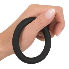  Black Velvet - silikonový erekční kroužek (černý) - 5 cm