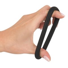   Black Velvet - silikonový erekční kroužek (černý) - 5 cm