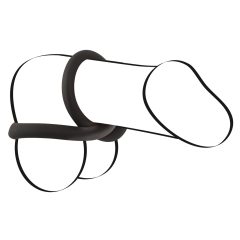   Black Velvet - silikonový erekční kroužek (černý) - 5 cm