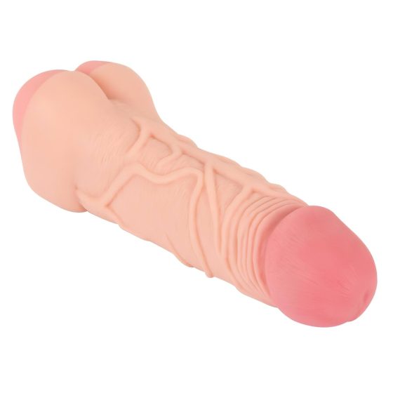 Nature Skin - 2v1 umělá vagína a návlek na penis (přírodní)
