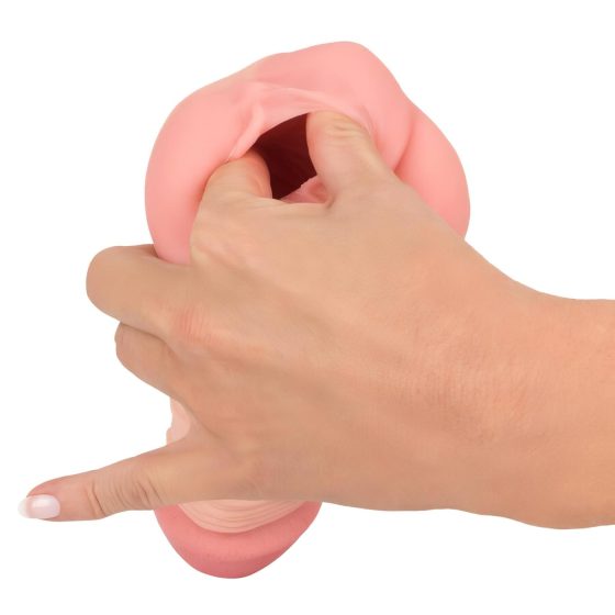 Nature Skin - 2v1 umělá vagína a návlek na penis (přírodní)