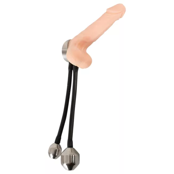 You2Toys - erekční kroužek s análním závažím - černý