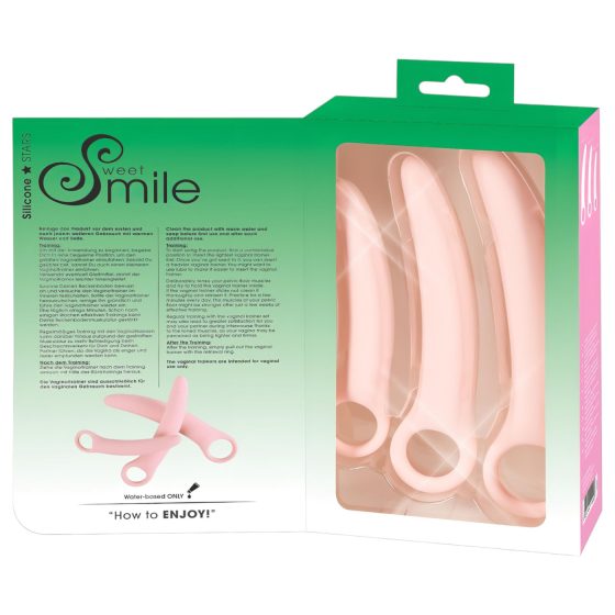 SMILE - Vaginal Trainers - sada dild - růžová (3 kusy)