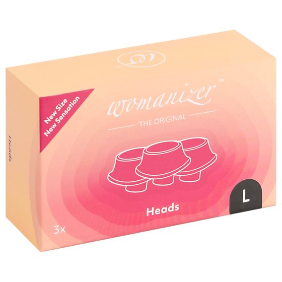 Sada náhradních sacích hlavic Womanizer L - černá (3ks) - velká