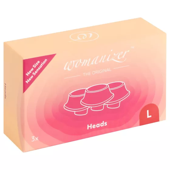 Womanizer - náhradní sací nástavce - velké - červené - 3 ks