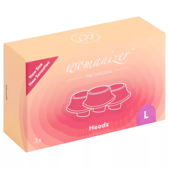 Womanizer L - náhradní sací nástavce - sada 3 ks - fialová - velká