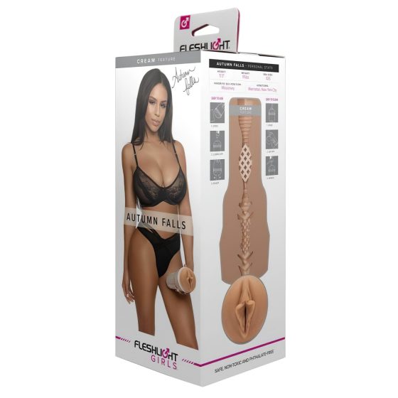 Fleshlight Autumn Falls Cream - realistická vagína - tělová barva