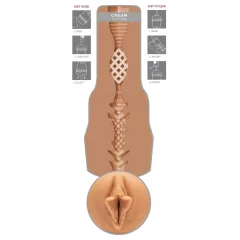   Fleshlight Autumn Falls Cream - realistická vagína - tělová barva