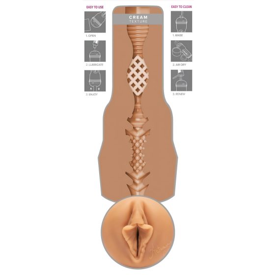 Fleshlight Autumn Falls Cream - realistická vagína (přírodní)