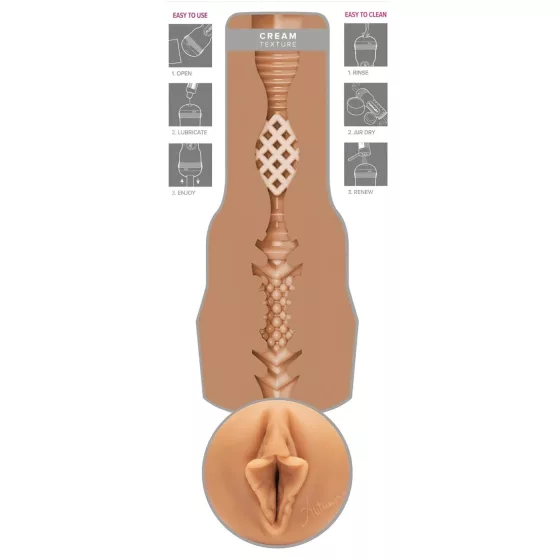 Fleshlight Autumn Falls Cream - realistická vagína - tělová barva