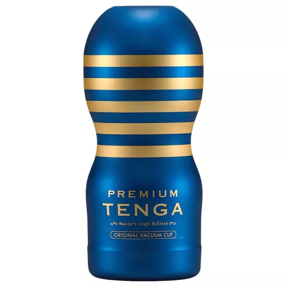 TENGA Premium Original - jednorázový masturbátor - modrý