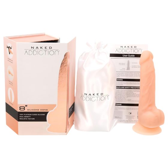 Naked Addiction 8 – realistické dildo s přísavkou (20 cm)