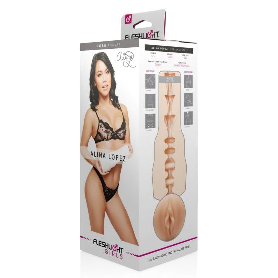 Fleshlight Alina Lopez Rose - realistická vagína masturbátor (přírodní)