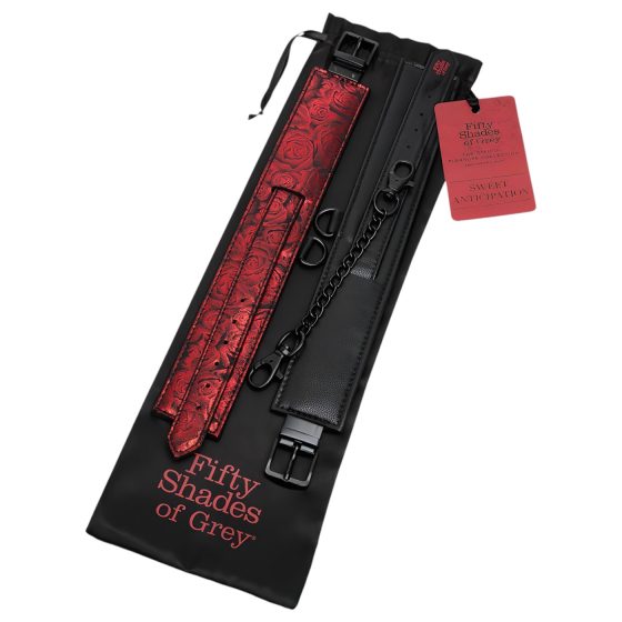 Padesát odstínů šedi - černočervené kotníkové pouta