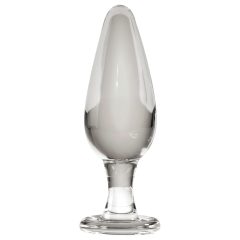   Icicles No. 26 - kónický skleněný anální kolík (průhledný)