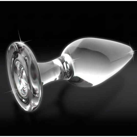 Icicles No. 26 - anální kolík - kuželový tvar - sklo průhledné