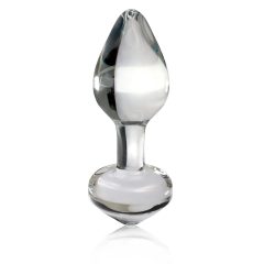   Icicles No. 44 - kónický, skleněný anální kolík (průhledný)
