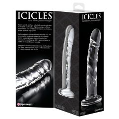   Icicles No. 62 - Skleněné dildo ve tvaru penisu (průhledné)