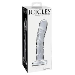   Icicles No. 62 - Skleněné dildo ve tvaru penisu (průhledné)