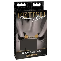 Pipedream Fetish Fantasy Gold - plyšová pouta - černá