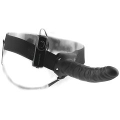 Fetish Strap-On 8 - připínací, dutý vibrátor (černý)