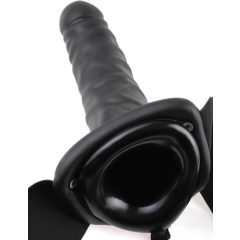 Fetish Strap-On 8 - dutý vibrátor s řemínkem (černý)
