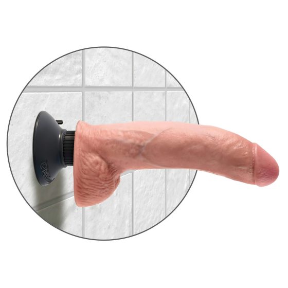 King Cock 9 - ohebný vibrátor s přísavkou (26 cm) - tělový