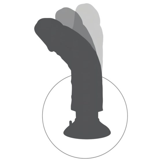 King Cock 9 - ohebný vibrátor s přísavkou (26 cm) - tělový