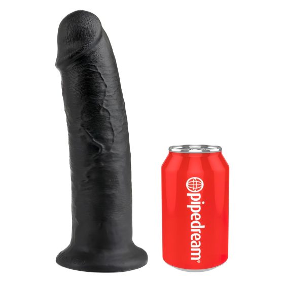 King Cock 10 - přísavný dildo (25 cm) - černý