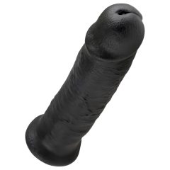 King Cock 10 - přísavný dildo (25 cm) - černý