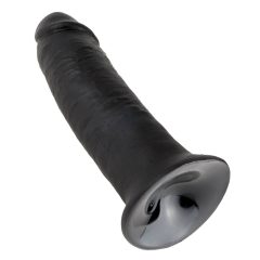  King Cock 10 - velké dildo se varlaty s přísavkou (25cm) - černé