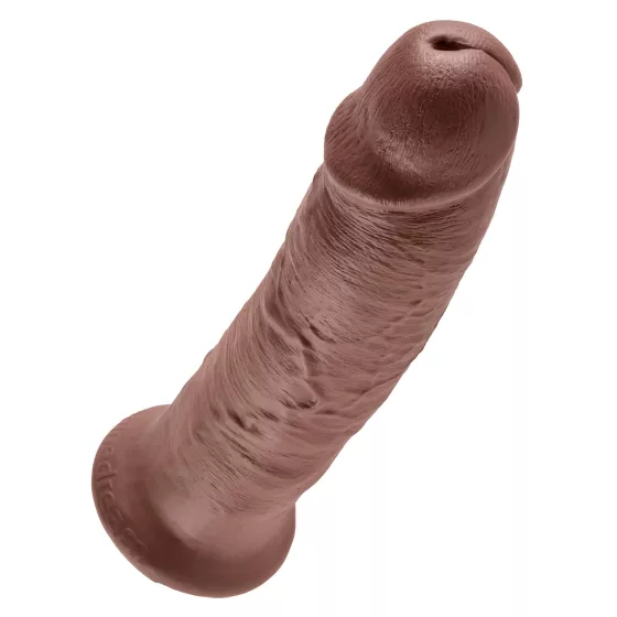 King Cock 10 - velké dildo s přísavkou (25 cm, hnědé)