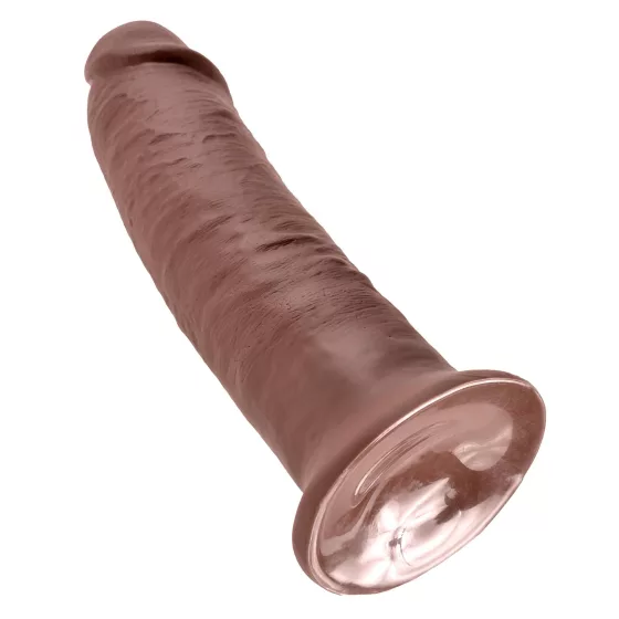 King Cock 10 - velké dildo s přísavkou (25 cm, hnědé)