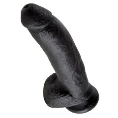   Královský Cock 9 - velký přísavkový dildo s varlaty (23cm) - černý