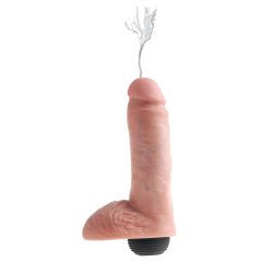   King Cock 8 - realistický stříkající dildo (20 cm) - přírodní